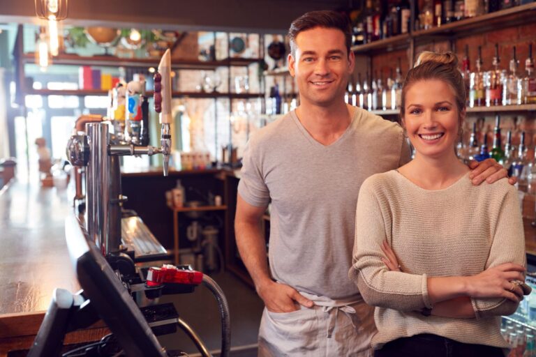 Restaurant Owners Smiling